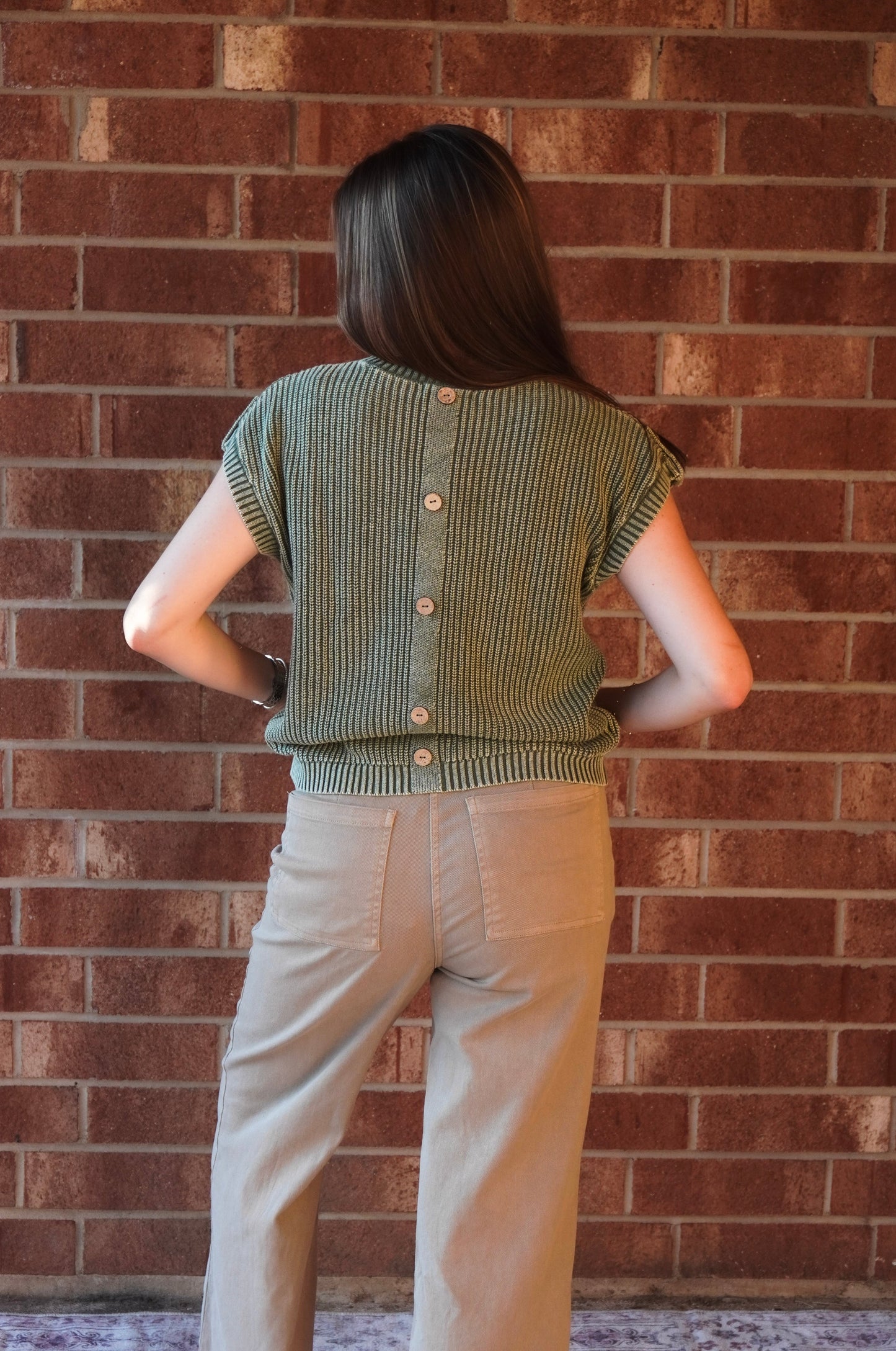 Espresso Button Sweater