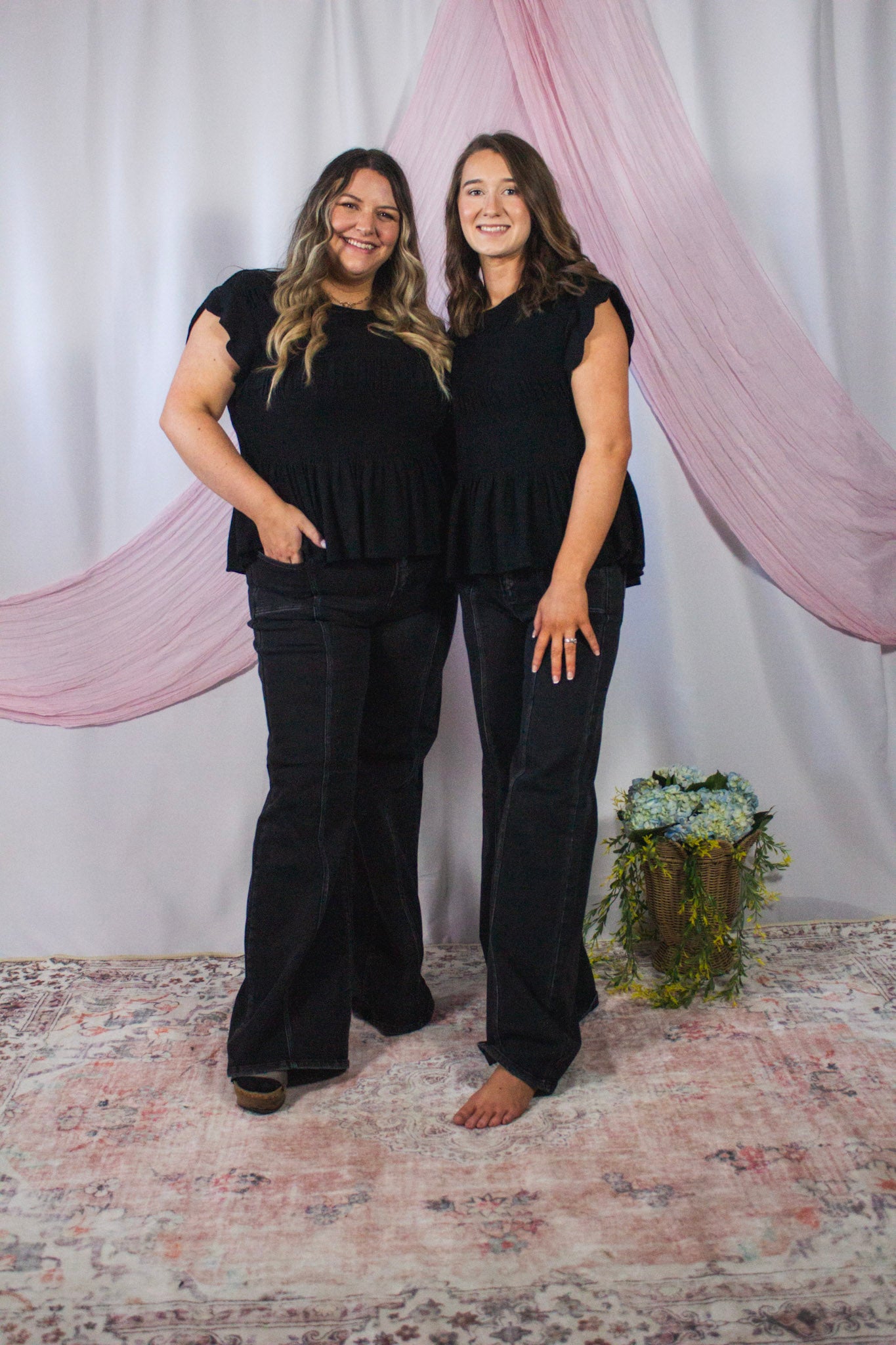 Midnight Seam Black Wide Leg Jean - Risen