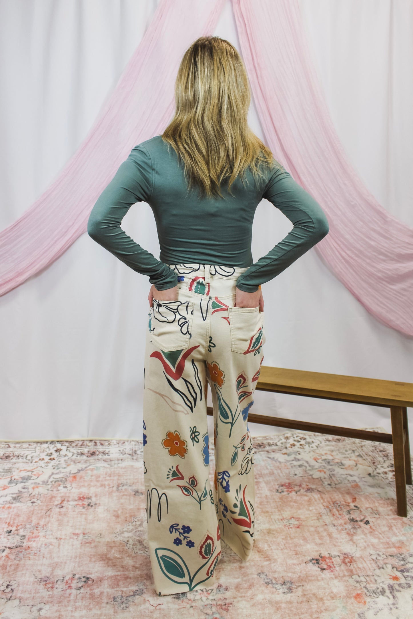Painted Garden Floral Pants