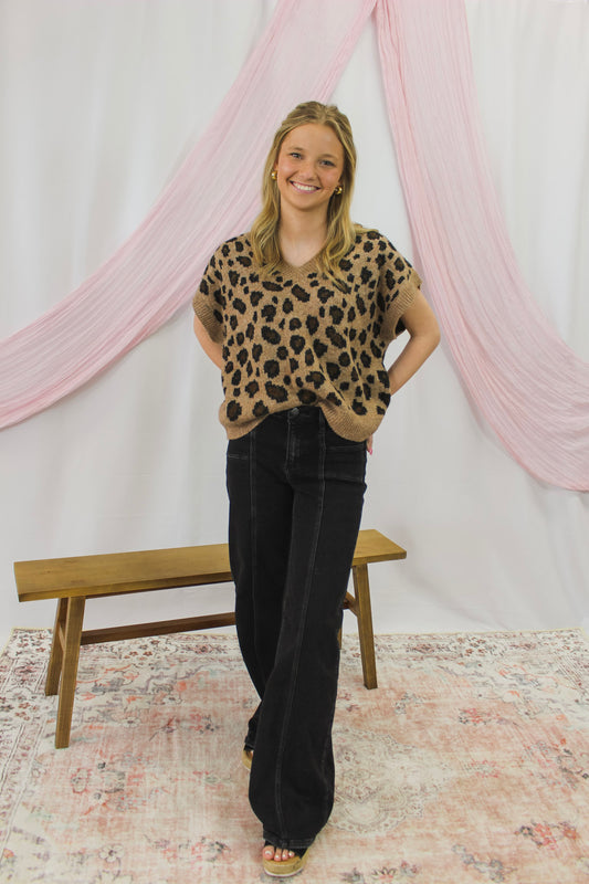 Wild Side Leopard Sweater Vest