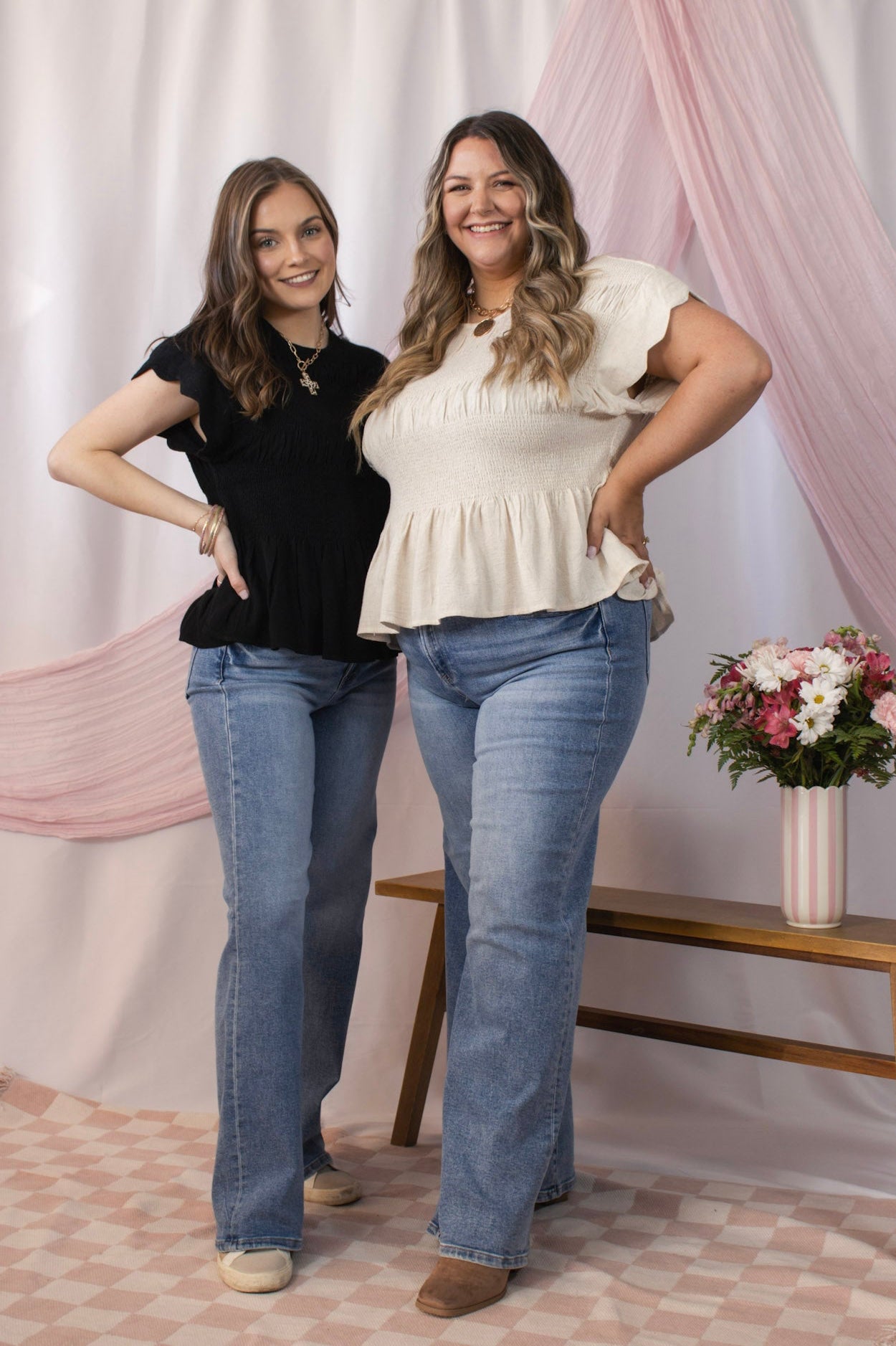 Simply Scallop Linen Top