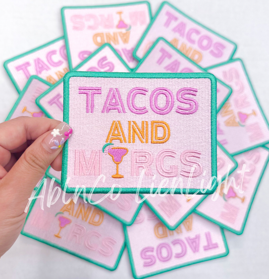 ABLN Boutique - 4” small tacos and margs trucker hat iron on patch