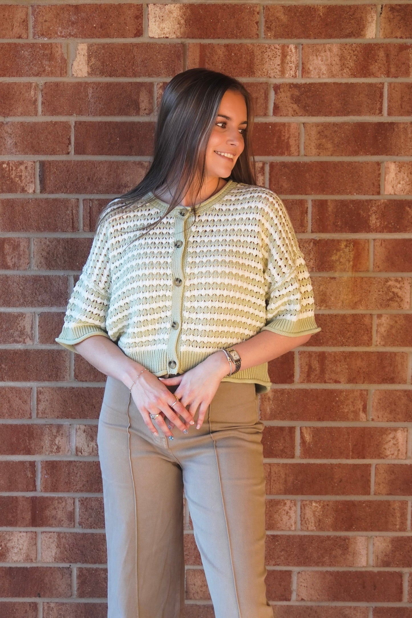 Green Tea Knit Cardigan