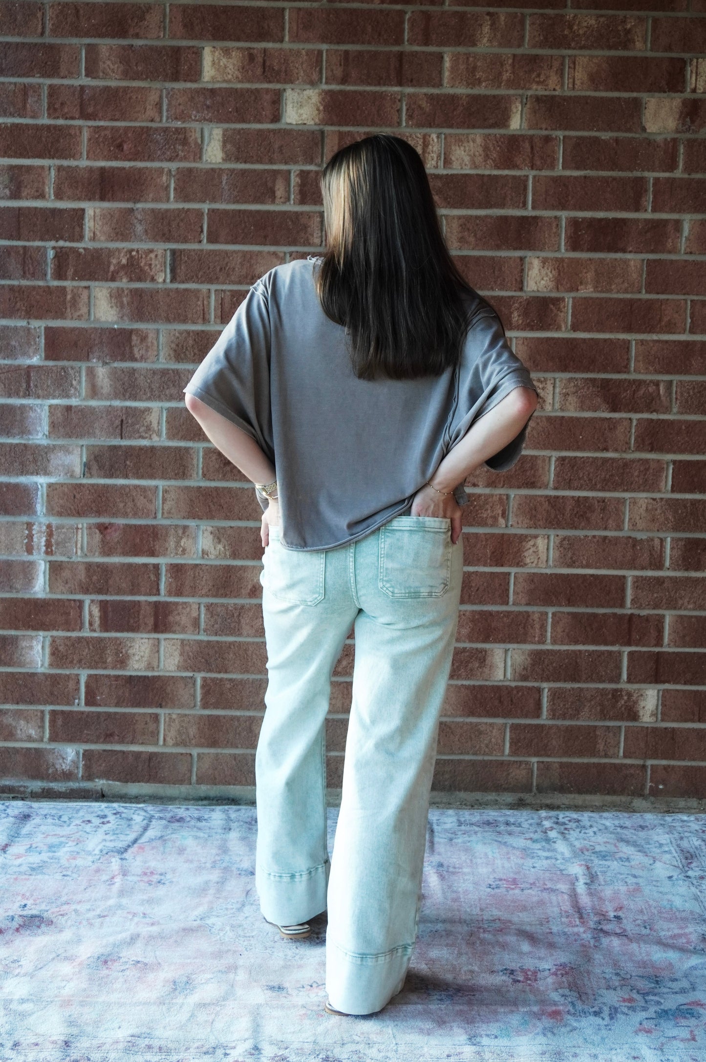 Pistachio Wide Leg Jean